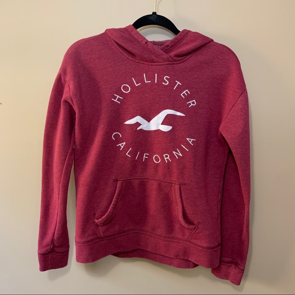 Hollister Classic Hoodie Burgundy Color